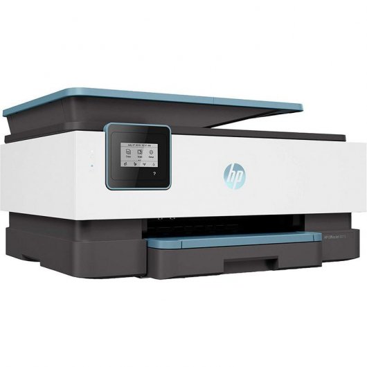 HP OfficeJet Imprimante Tout-en-un 8015, Couleur, Imprimante pour Domicile, Impression, copie, numérisation, Chargeur automatique de documents de 35 feuilles; Impression recto-verso; Écran tactile MGD (graphique noir et blanc)