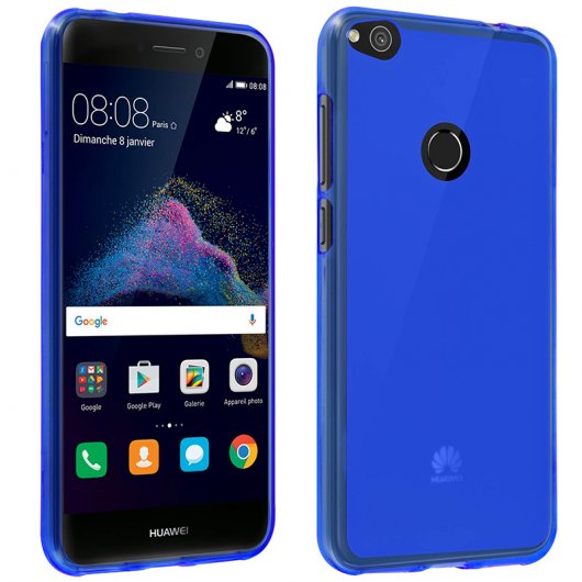 Avizar Funda Protectora de Silicona Flexible Azul para Huawei P8 Lite 2017 / Honor 8 Lite