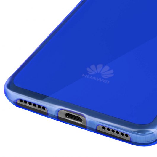 Avizar Funda Protectora de Silicona Flexible Azul para Huawei P8 Lite 2017 / Honor 8 Lite