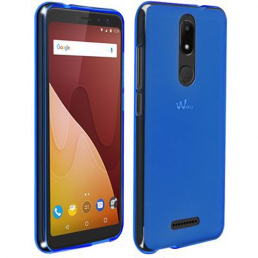Avizar Funda Protectora de Silicona Flexible Antihuellas Azul para Wiko View