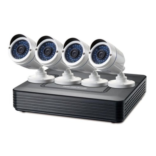 Kit de vidéosurveillance Level One DSK-4001 4 canaux 1080P IP66 vision nocturne