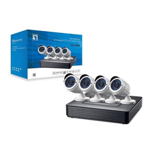 Level One DSK-8001 Kit de Vigilancia 720P CCTV de 8 Canales