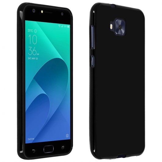 Avizar Funda Protectora de Silicona Flexible Negra para Asus Zenfone 4 Selfie / Asus Zenfone Live Plus ZB553KL