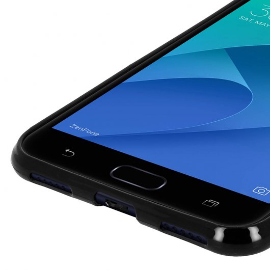 Avizar Funda Protectora de Silicona Flexible Negra para Asus Zenfone 4 Selfie / Asus Zenfone Live Plus ZB553KL