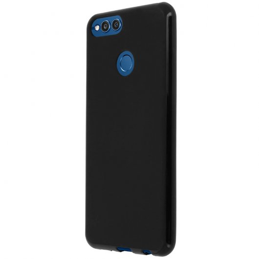 Avizar Funda Protectora de Silicona Flexible Antihuellas Negra para Honor 7X