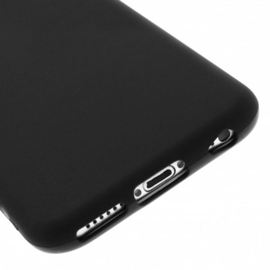 Avizar Funda Protectora de Silicona Flexible Antihuellas Negra para iPhone 6 / iPhone 6S