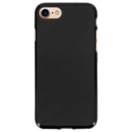 Avizar Capa Protetora de Silicone Flexível Anti-manchas Preta para iPhone 7 / 8