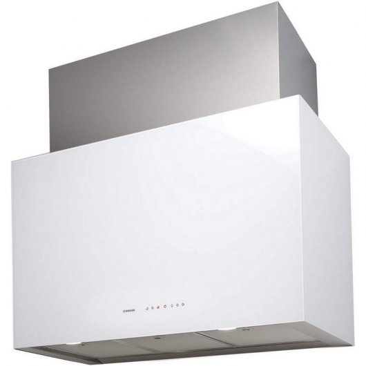 Nodor Isla Cube Glass WH Campana Extractora Decorativa Blanca