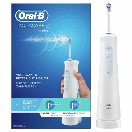 Irrigadores Dentais Oral-B Aquacare 4 Tecnologia Oxyjet 2 Níveis de Intensidade 1 Bocal