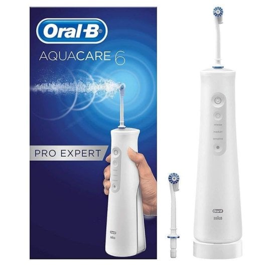 Irrigadores Dentais Oral-B Aquacare 6 Pro Expert Tecnologia Oxyjet 3 Intensidades 2 Boquilhas