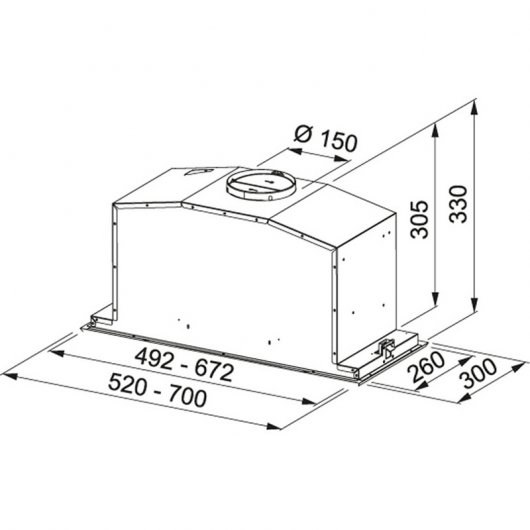 Mepamsa Irun 52 Campana Extractora de Isla Negro