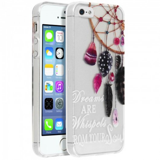 Avizar Funda Protectora de Silicona Flexible con Estampado Atrapasueños para iPhone 5 / iPhone 5S / iPhone SE