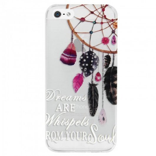 Avizar Funda Protectora de Silicona Flexible con Estampado Atrapasueños para iPhone 5 / iPhone 5S / iPhone SE