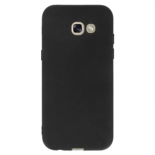 Avizar Funda Protectora de Silicona Flexible Antihuellas Negra para Samsung Galaxy A5 2016