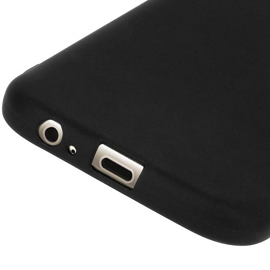 Avizar Funda Protectora de Silicona Flexible Antihuellas Negra para Samsung Galaxy A5 2016