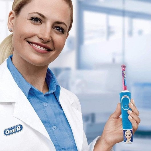 Escova de Dentes Elétrica Criança Oral-B Kids Frozen Plus 2 Modos 2 Cabeças Temporizador