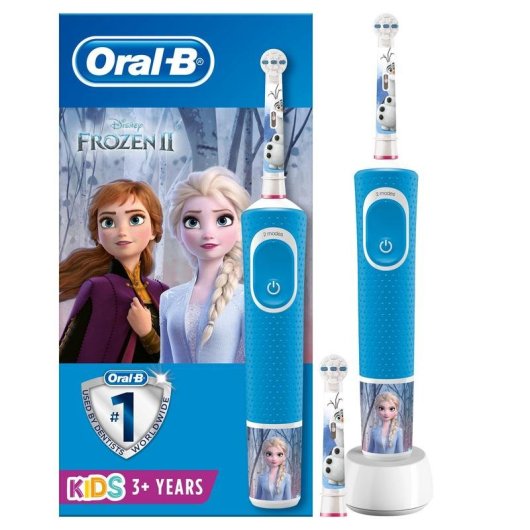Escova de Dentes Elétrica Criança Oral-B Kids Frozen Plus 2 Modos 2 Cabeças Temporizador