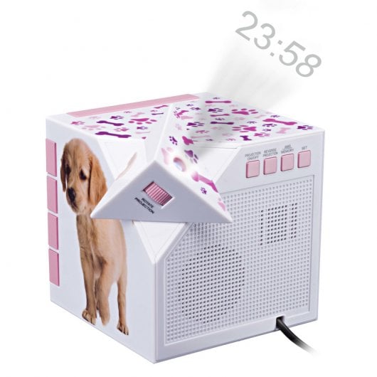 Bigben RR70PDOGS2 Radio Despertador con Proyector Diseño Perritos