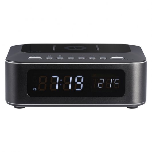 Bigben CR400IBT Radio Despertador FM Bluetooth con Cargador USB/Inducción
