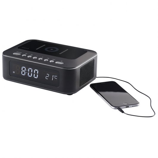 Bigben CR400IBT Radio Despertador FM Bluetooth con Cargador USB/Inducción