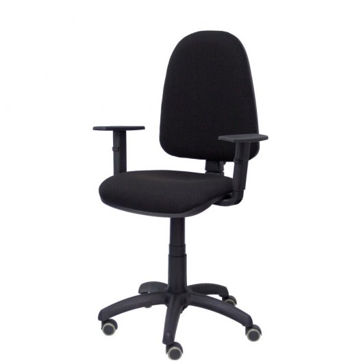 Piqueras y Crespo Ayna Bali Chaise de Bureau Accoudoirs Réglables Roues Parquet Noir