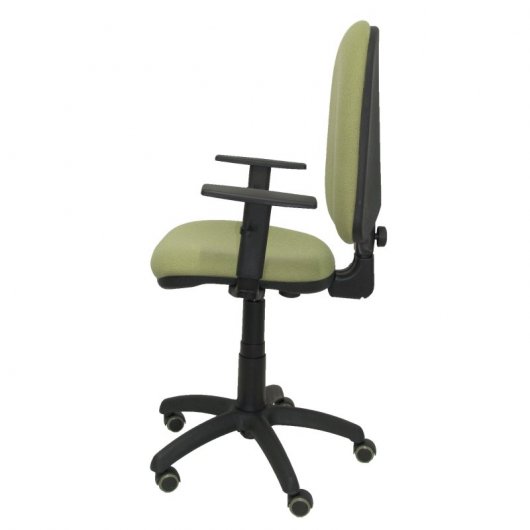Piqueras y Crespo Ayna Bali Chaise de Bureau Accoudoirs réglables Roues Parquet Vert Moutarde