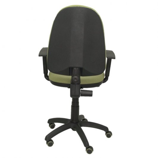 Piqueras y Crespo Ayna Bali Chaise de Bureau Accoudoirs réglables Roues Parquet Vert Moutarde