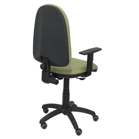 Piqueras y Crespo Ayna Bali Chaise de Bureau Accoudoirs réglables Roues Parquet Vert Moutarde