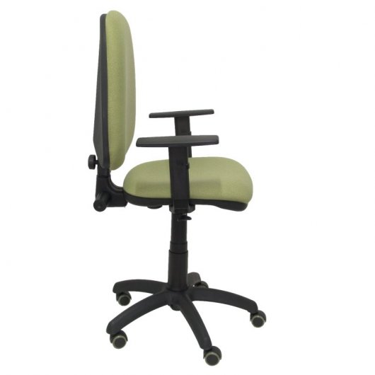 Piqueras y Crespo Ayna Bali Chaise de Bureau Accoudoirs réglables Roues Parquet Vert Moutarde