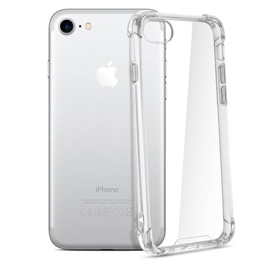 Avizar Funda Protectora de Silicona Transparente con Reforzamiento Antigolpes para iPhone 7 / iPhone 8