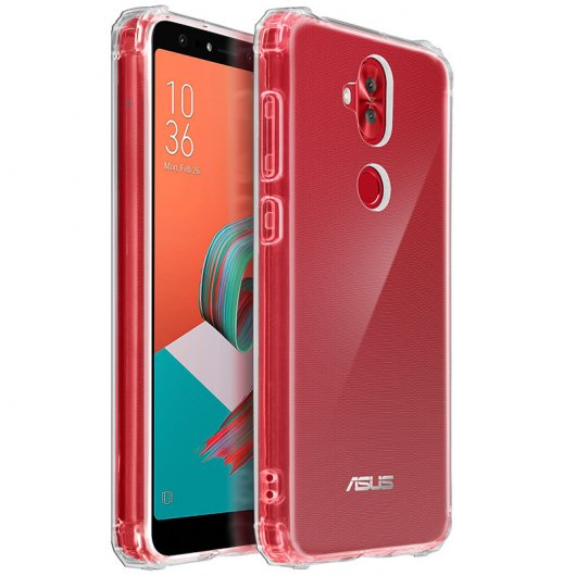 Avizar Funda Protectora de Silicona Reforzada Transparente para Asus ZenFone 5 Lite
