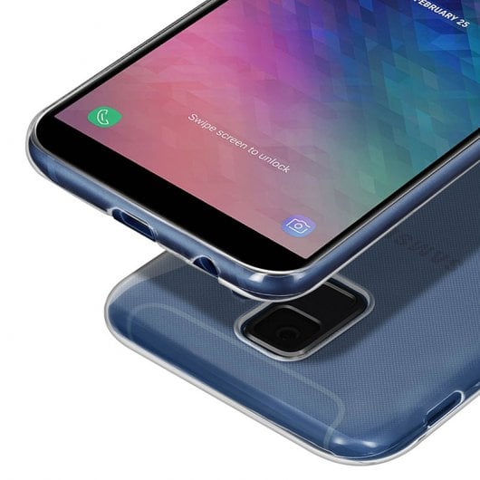 Avizar Funda Protectora de Silicona Flexible Ultrafina Transparente de Samsung Galaxy A6