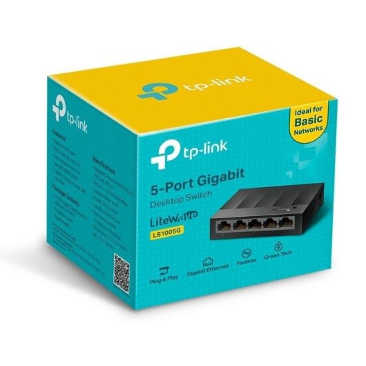 TP-Link LS1005G Switch 5 Puertos Gigabit 10/100/1000 Mbps No Administrado Plug&Play