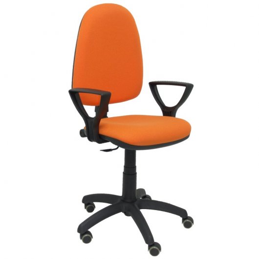 Piqueras y Crespo Ayna Bali Chaise de Bureau Bras Fixes Roues Parquet Orange