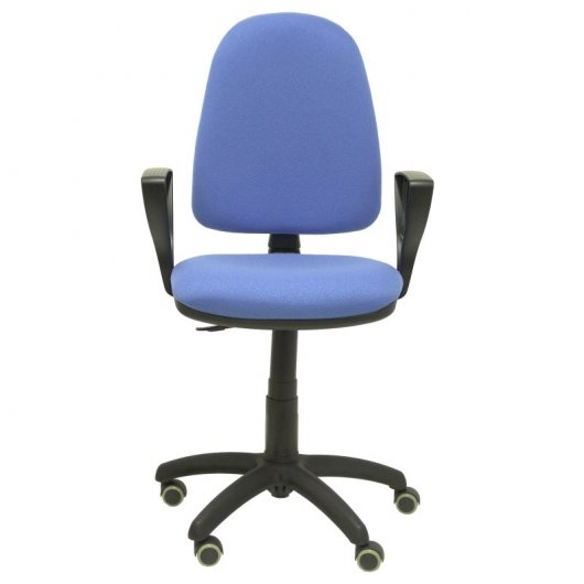 Piqueras y Crespo Ayna Bali Silla de Oficina Brazos Fijos Ruedas Parqué Azul Claro