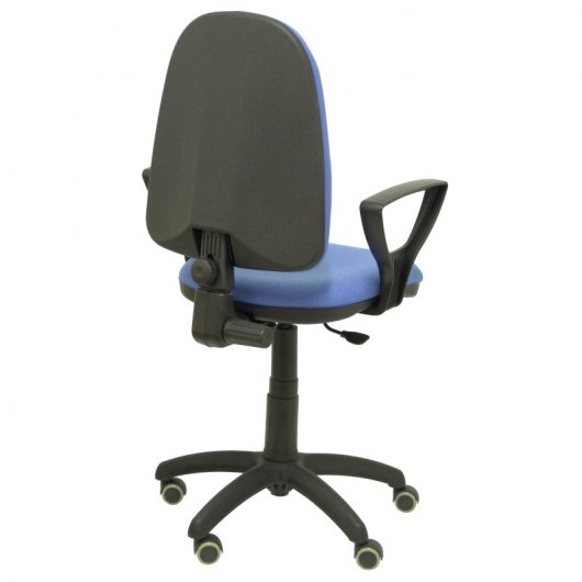 Piqueras y Crespo Ayna Bali Silla de Oficina Brazos Fijos Ruedas Parqué Azul Claro