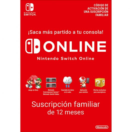 Nintendo Switch Online Suscripción Familiar 12 Meses (365 Días) Nintendo eShop