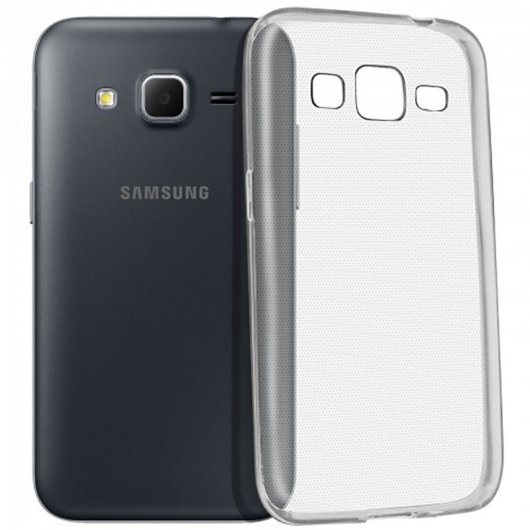 Avizar Funda Protectora de Silicona Transparente Ultrafina Flexible para Samsung Galaxy Core Prime VE