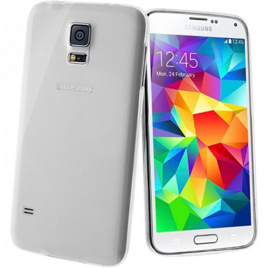 Avizar Funda Protectora de Silicona Flexible Ultrafina Transparente para Samsung Galaxy S5 / Galaxy S5 Neo