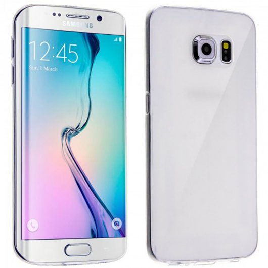 Avizar Funda Protectora de Silicona Flexible Ultrafina Transparente para Samsung Galaxy S6 Edge