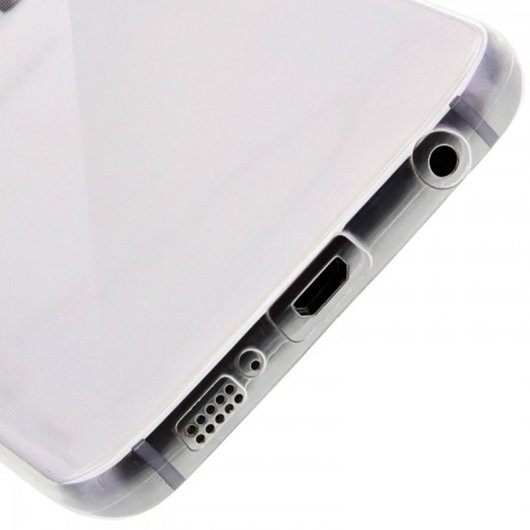 Avizar Funda Protectora de Silicona Flexible Ultrafina Transparente para Samsung Galaxy S6 Edge