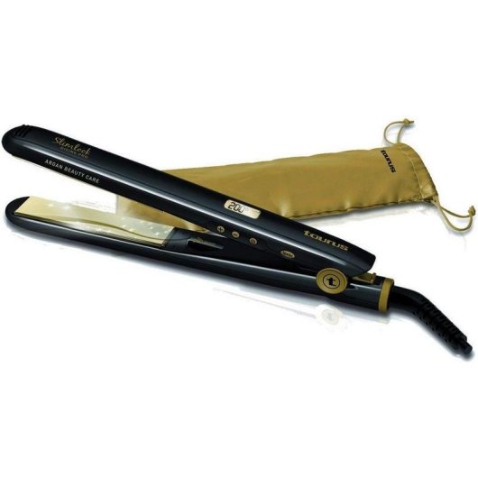 Prancha de Cabelo Cerâmica Taurus Slimlook Divine Pro 200ºC Iónica Desligamento Automático LCD Preto