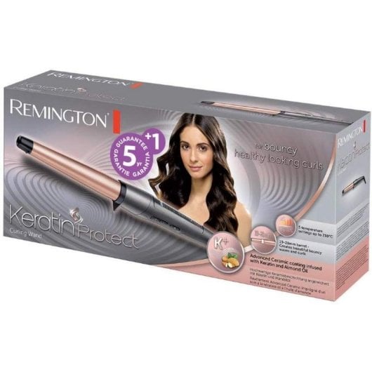 Konischer Lockenstab Remington CI83V6 Keratin Protect Keramik 19-28 mm 150-210°C 5 Stufen Automatische Abschaltung Schwarz/Rosegold