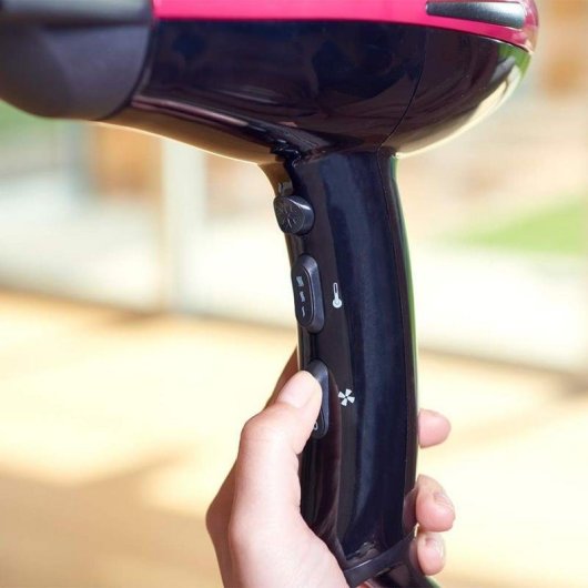 Secador de Cabelo Iónico Profissional Solac Ionic Perfect Lissé 2200 2200W 3 Temperaturas 2 Velocidades com Difusor e Concentrador Preto/Rosa