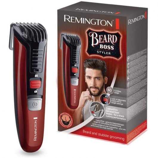 Remington MB4125 Beard Boss Styler Aparador Sem Fios Vermelho/Preto
