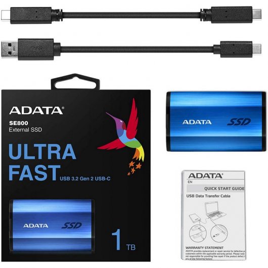 Adata SE800 SSD 1TB USB 3.2 Azul