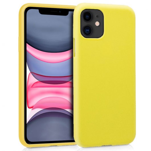 Cool Funda Silicona Amarilla para iPhone 11