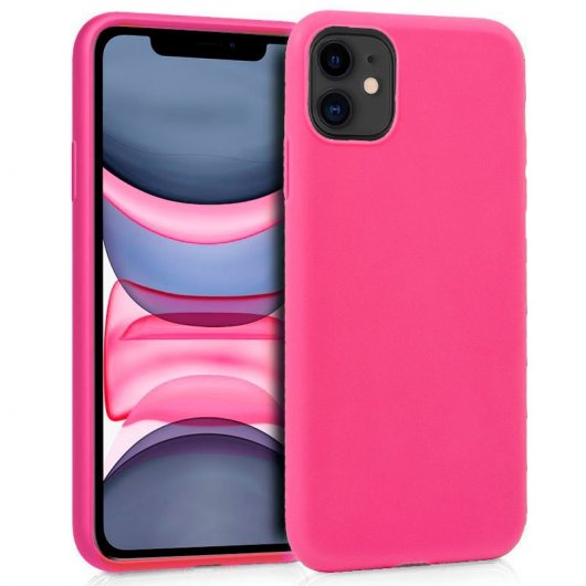 Cool Funda Silicona Rosa para iPhone 11