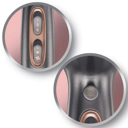 Professioneller Föhn Remington Keratin Protect AC8820 2200W 3 Temperaturstufen 2 Geschwindigkeiten Ionen-Technologie Diffusor Silber