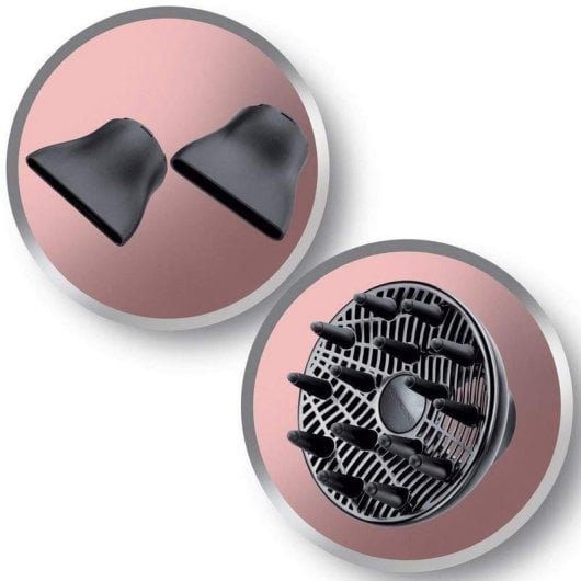 Professioneller Föhn Remington Keratin Protect AC8820 2200W 3 Temperaturstufen 2 Geschwindigkeiten Ionen-Technologie Diffusor Silber